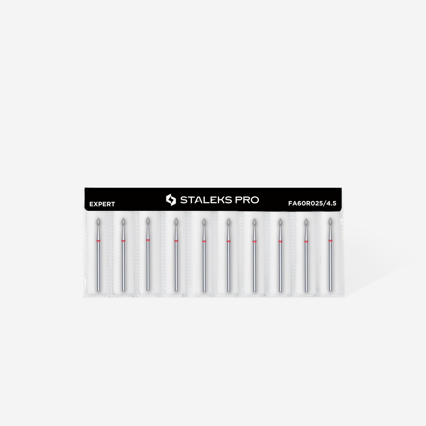 Diamond nail drill bit pointed bud red EXPERT head diameter 2,5 mm / working part 4,5 mm