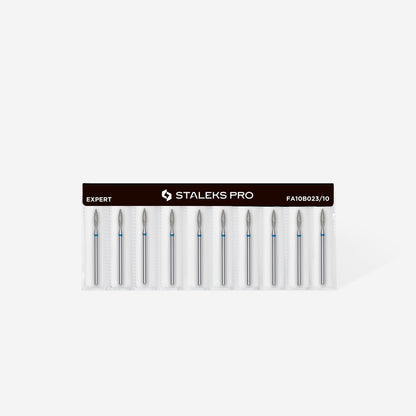 Diamond nail drill bit flame blue EXPERT head diameter 2,3 mm / working part 10 mm