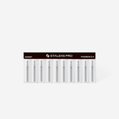 Diamond nail drill bit rounded bud blue EXPERT head diameter 1,6 mm / working part 3,4 mm