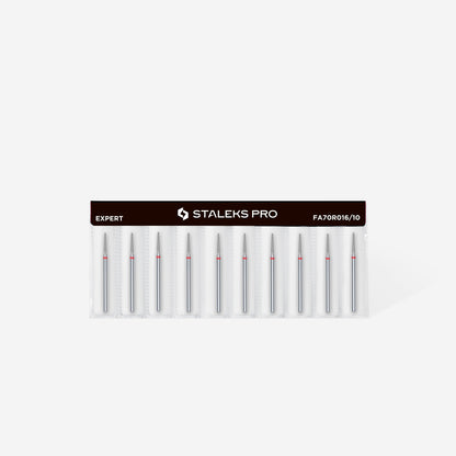 Diamond nail drill bit frustum red EXPERT head diameter 1,6 mm / working part 10 mm