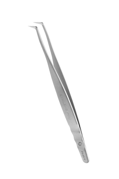 Professional eyelash tweezers EXPERT 40 TYPE 8 (curved tweezers for volume extension,85') image 1