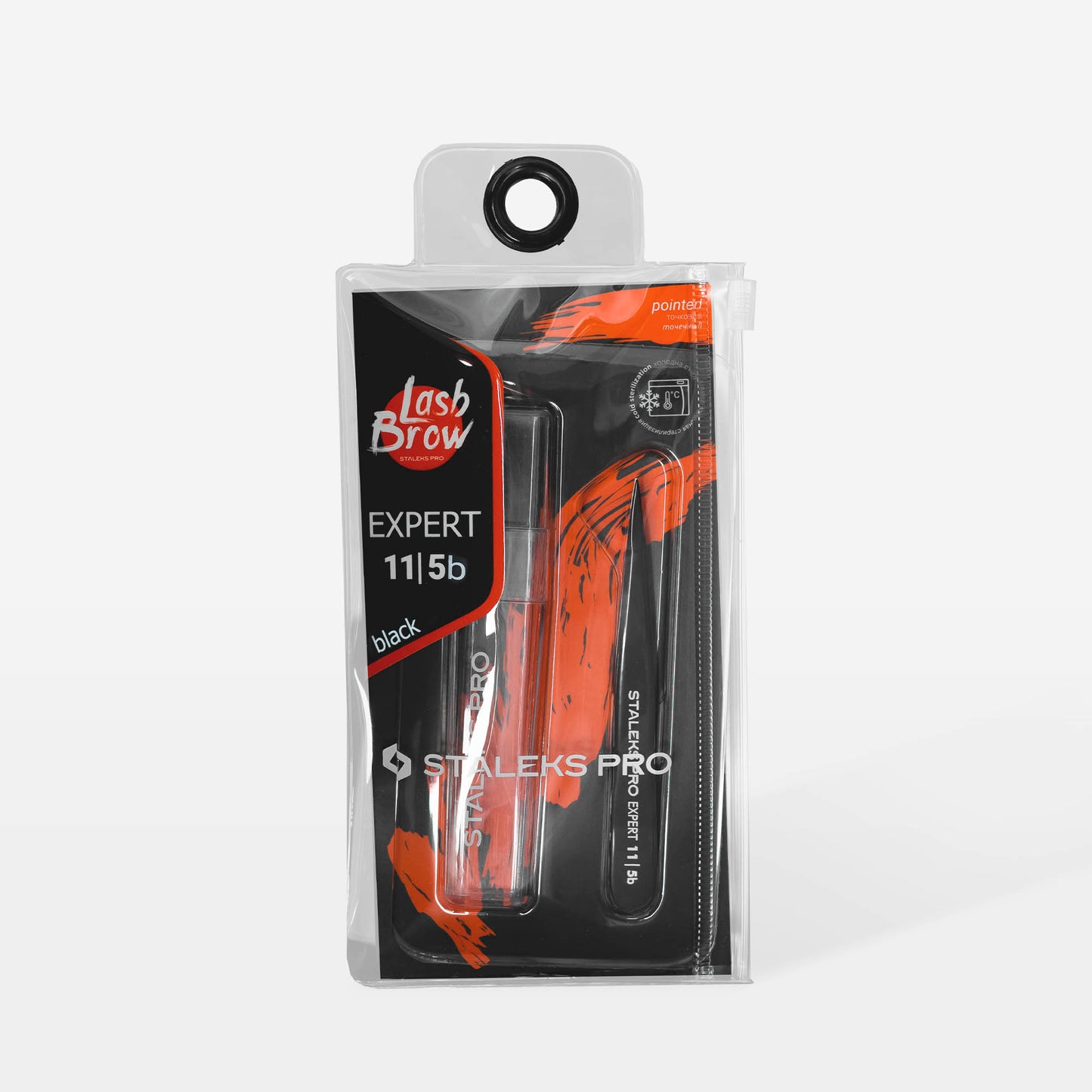 Eyebrow tweezers black EXPERT 11 TYPE 5b (point)