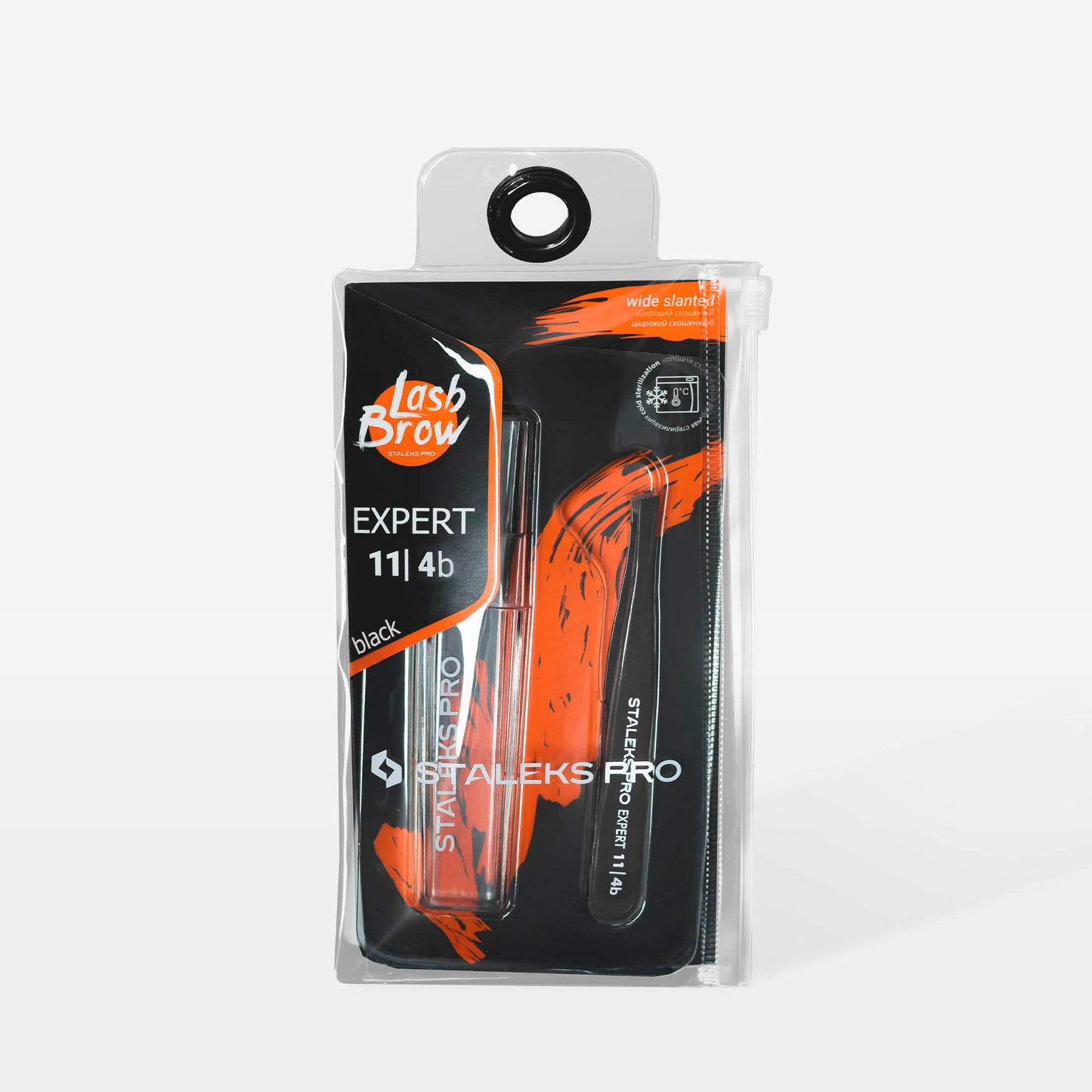 Eyebrow tweezers black EXPERT 11 TYPE 4b (narrow beveled)