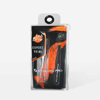 Eyebrow tweezers black EXPERT 11 TYPE 4b (narrow beveled)