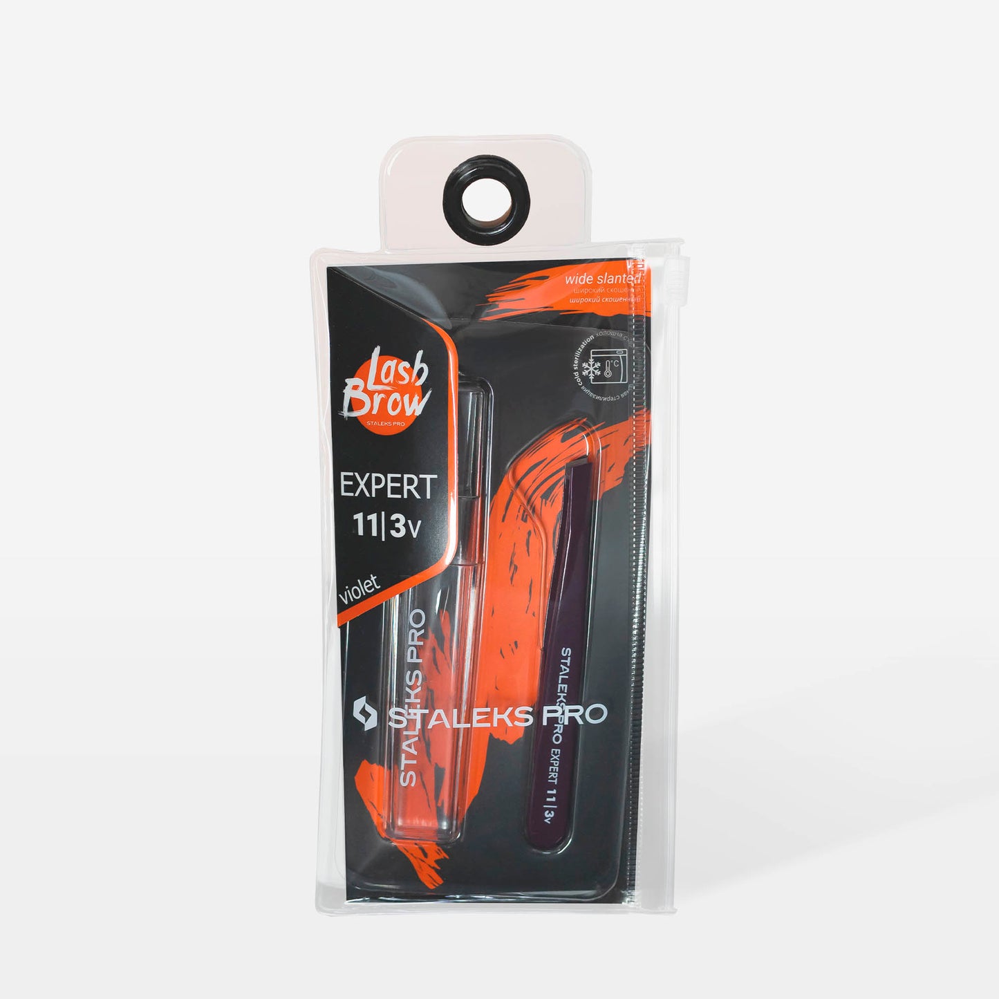 Eyebrow tweezers violet EXPERT 11 TYPE 3v (wide beveled)