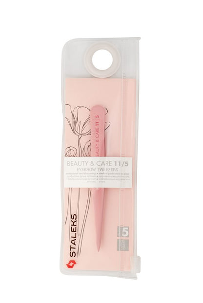 Eyebrow tweezers BEAUTY &amp; CARE 11 TYPE 5 (point), pink colour image 4