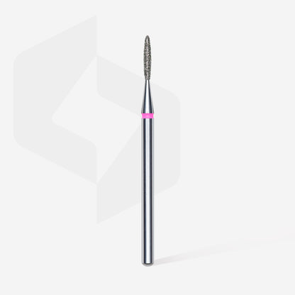 Diamond nail drill bit, "flame" , red, head diameter 1.4 mm/ working part 8 mm image 1