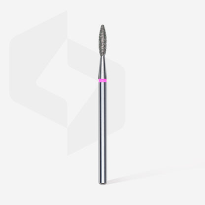 Diamond nail drill bit, "flame" , red, head diameter 2,1 mm/ working part 8 mm image 1