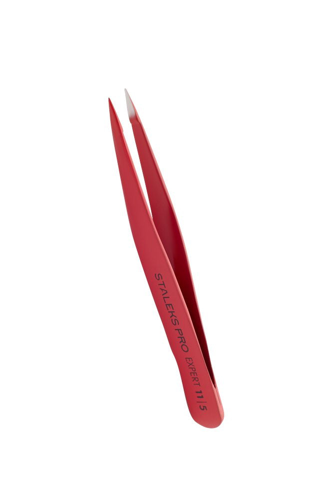 Eyebrow tweezers EXPERT 11 TYPE 5 (point) red colour image 2
