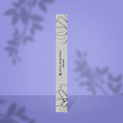 Straight mineral nail file STALEKS PRO EXPERT 20 180/240 grit (25 pcs)