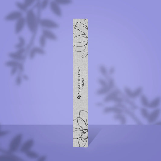 Straight mineral nail file STALEKS PRO EXPERT 20 180/240 grit (25 pcs)