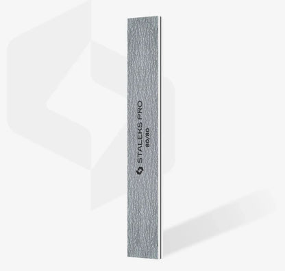 STALEKS PRO Straight Wide Mineral Nail File 80/80 Grit (50 pcs)
