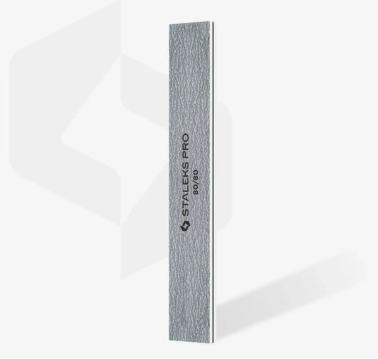 STALEKS PRO Straight Wide Mineral Nail File 80/80 Grit (50 pcs)