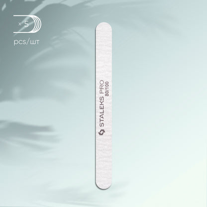 Set mineral straight nail file SMART 80/100 grit, (5 pc.)