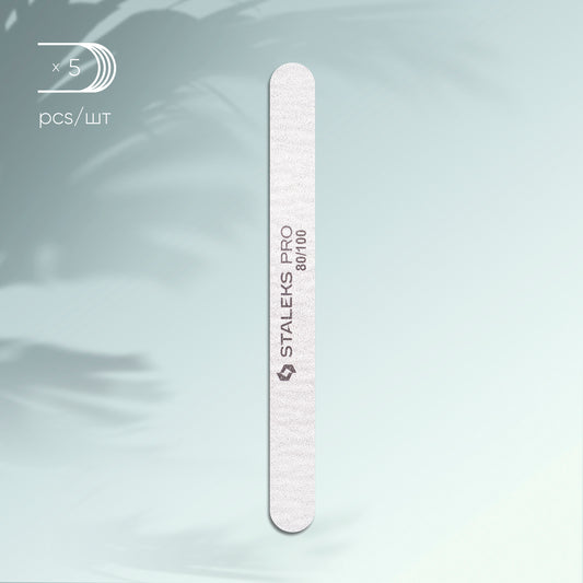 Set mineral straight nail file SMART 80/100 grit, (5 pc.)