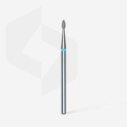 Diamond nail drill bit, "drop" , blue, head diameter 1.6 mm/ working part 4 mm (6 pcs) image 1
