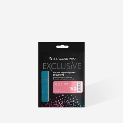 Disposable files for short nail file (buff on foam base) EXCLUSIVE 51 180 grit (10 pcs)