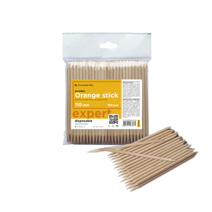 Orange stick STALEKS PRO for manicure, wooden 110 mm (100 pcs) image 2