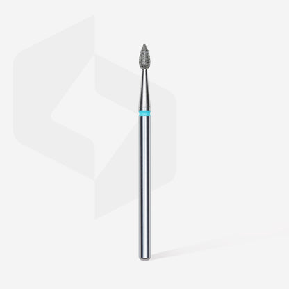 Diamond nail drill bit, "drop" , blue, head diameter 2,3 mm/ working part 5 mm (6 pcs) image 1