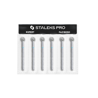 Diamond nail drill bit, "ball", blue, head diameter 5 mm (sets 6 pcs) image 2