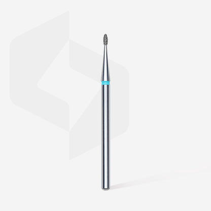 Diamond nail drill bit, rounded "bud" , blue, head diameter 1.2 mm/ working part 3 mm (6 pcs) image 1