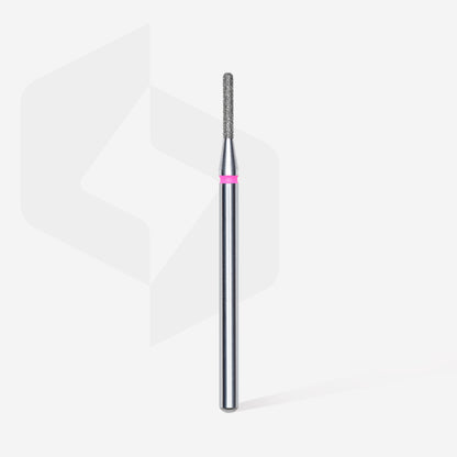 Diamond nail drill bit, rounded "cylinder", red, head diameter 1.4 mm/ working part 8 mm image 1