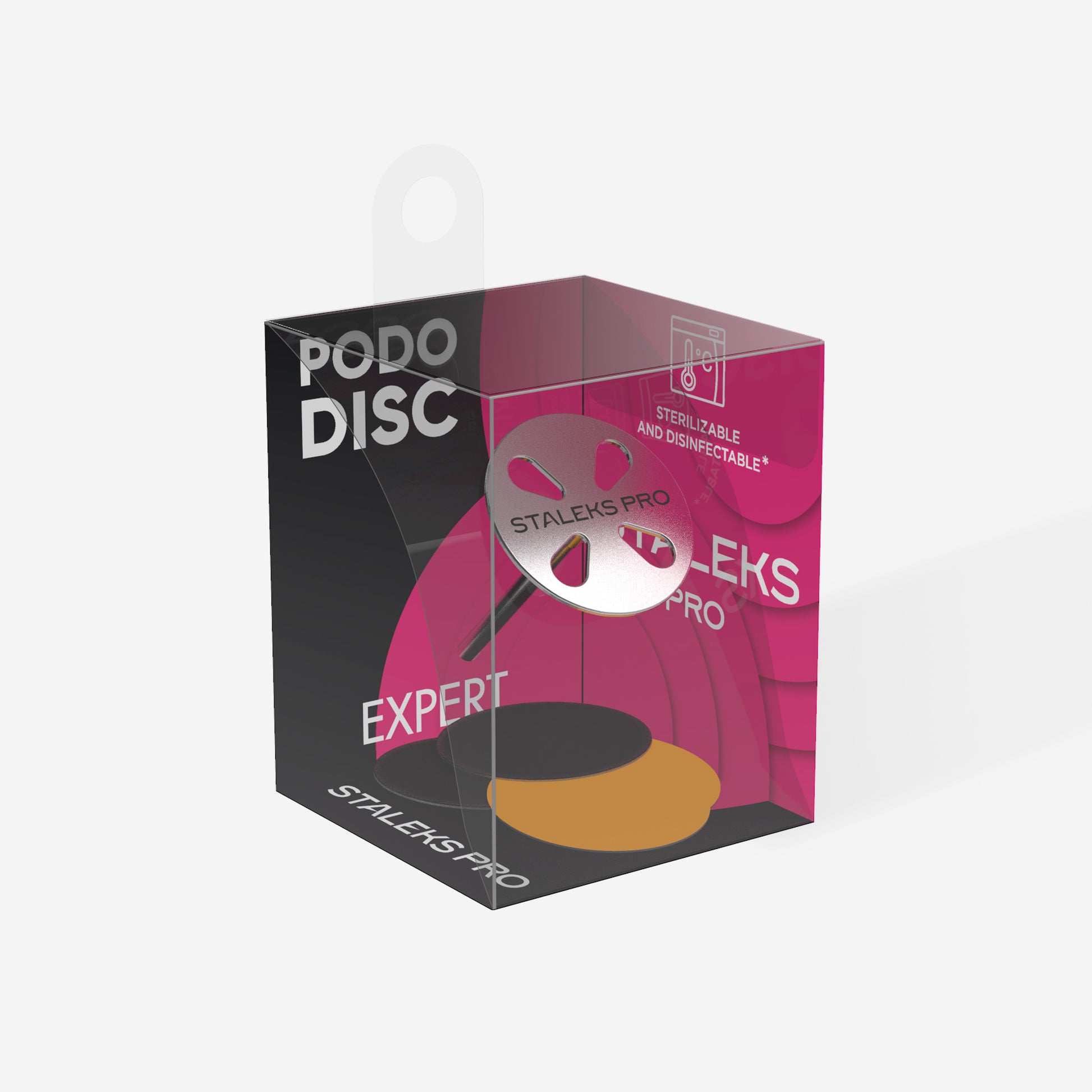 Pedicure disc PODODISC STALEKS PRO M and set of disposable file 180 grit 5 pc (20 mm) image 3
