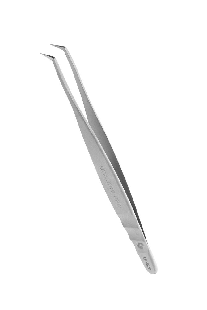 Professional eyelash tweezers EXPERT 40 TYPE 2 (L-shaped,70') image 1