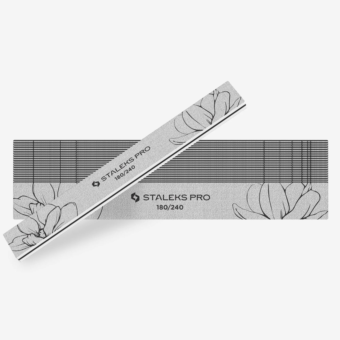 Straight mineral nail file STALEKS PRO EXPERT 20 180/240 grit (25 pcs)