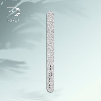 Set mineral straight nail file SMART 80/80 grit, (5 pc.)