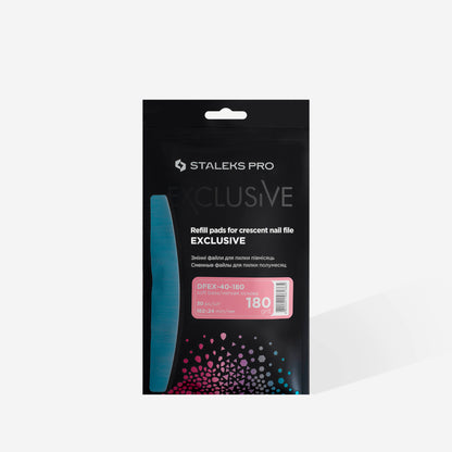 Disposable files for crescent nail file (soft base) EXCLUSIVE 40 180 grit (30 pcs)