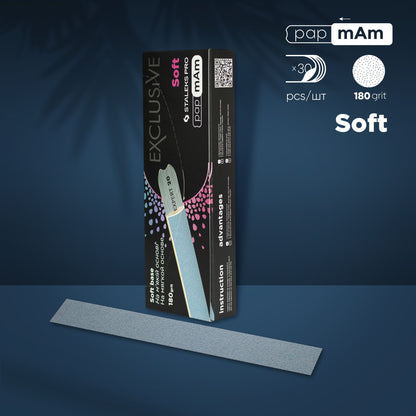 Disposable files for straight nail file (soft base) EXCLUSIVE 20 240 grit (30 pcs)