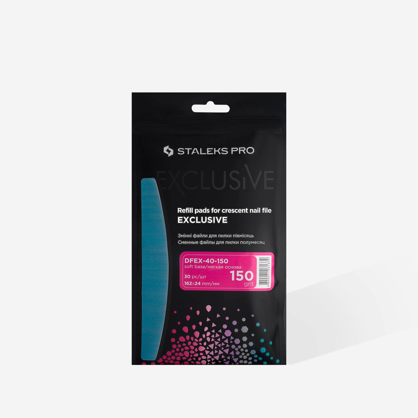 Disposable files for crescent nail file (soft base) EXCLUSIVE 40 150 grit (30 pcs)
