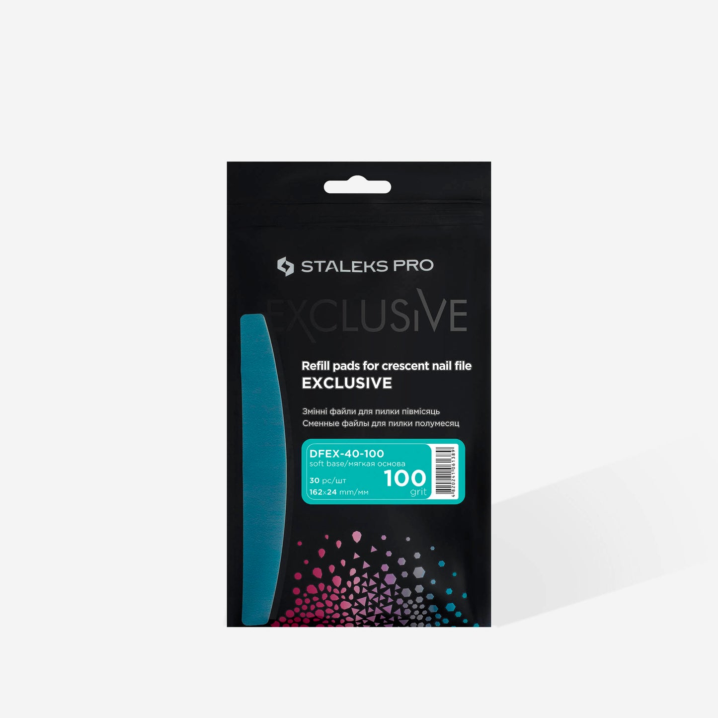Disposable files for crescent nail file (soft base) EXCLUSIVE 40 100 grit (30 pcs)