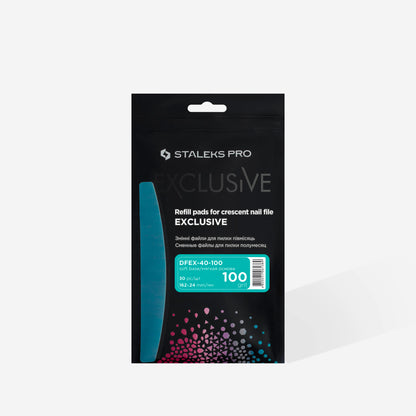 Disposable files for crescent nail file (soft base) EXCLUSIVE 40 100 grit (30 pcs)
