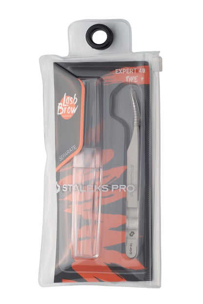 Professional eyelash tweezers EXPERT 40 TYPE 11 (curved) image 4