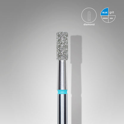Diamond nail drill bit, "cylinder", blue, head diameter 2.5 mm/ working part 6 mm (6 pcs) image 0