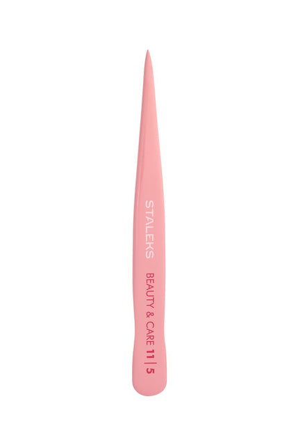 Eyebrow tweezers BEAUTY &amp; CARE 11 TYPE 5 (point), pink colour image 3
