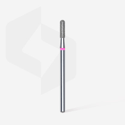 Diamond nail drill bit, rounded "cylinder", red, head diameter 2.3 mm/ working part 8 mm image 1