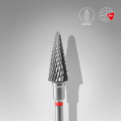 Carbide nail drill bit, “cone” red, diameter 6 mm / working part 14 mm image 0
