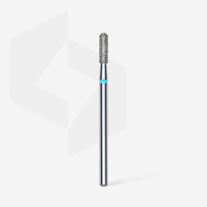 Diamond nail drill bit, rounded "cylinder", blue, head diameter 2.3 mm/ working part 8 mm image 1