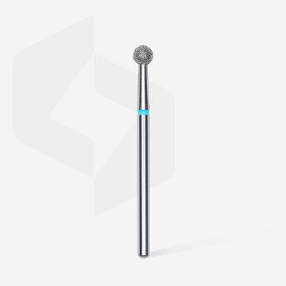 Diamond nail drill bit, "ball", blue, head diameter 4 mm image 1