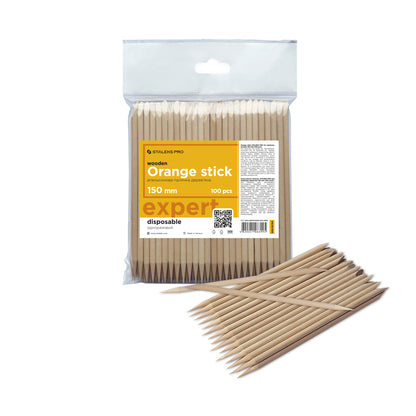 Orange stick STALEKS PRO for manicure, wooden 150 mm (100 pcs) image 2