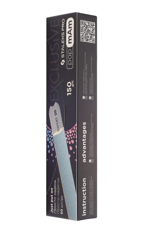 Disposable papmAm files for straight nail file EXCLUSIVE 22 150 grit (50 pcs) image 0