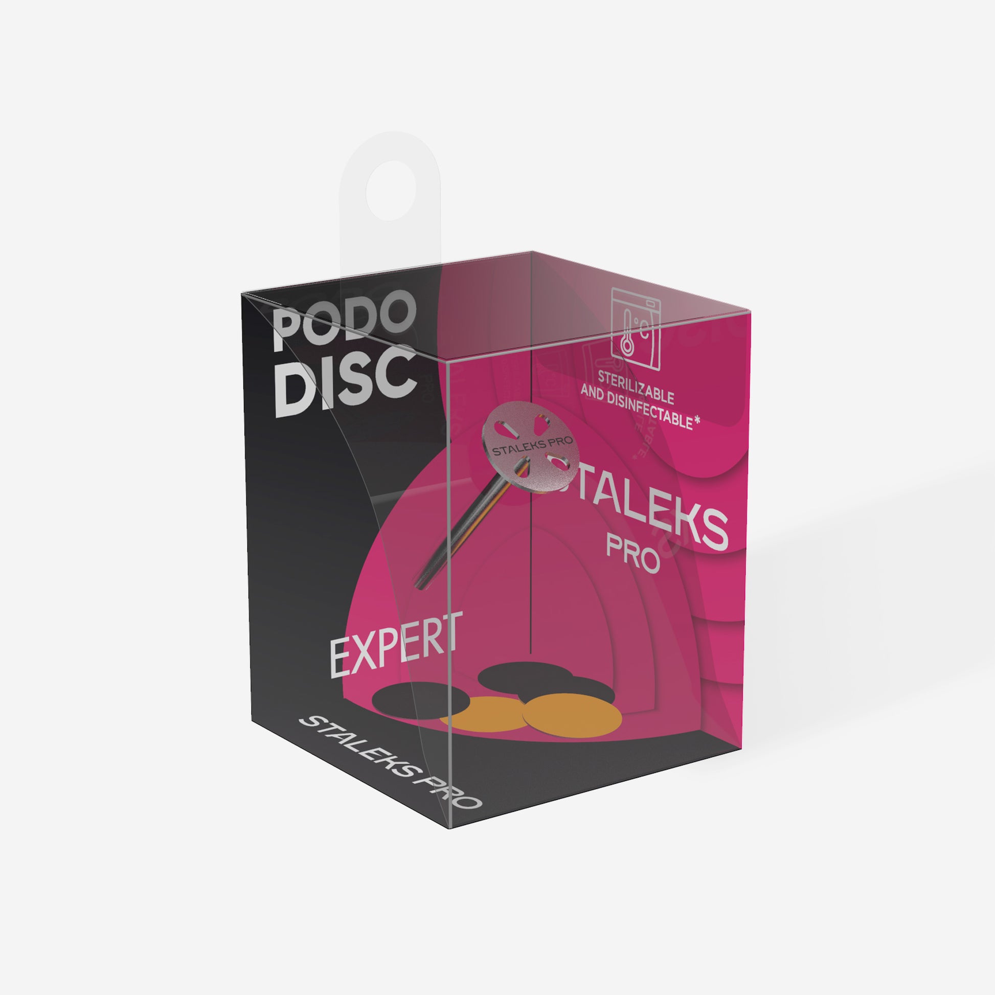 Pedicure disc PODODISC STALEKS PRO ХS and set of disposable file 180 grit 5 pc (10 mm) image 3