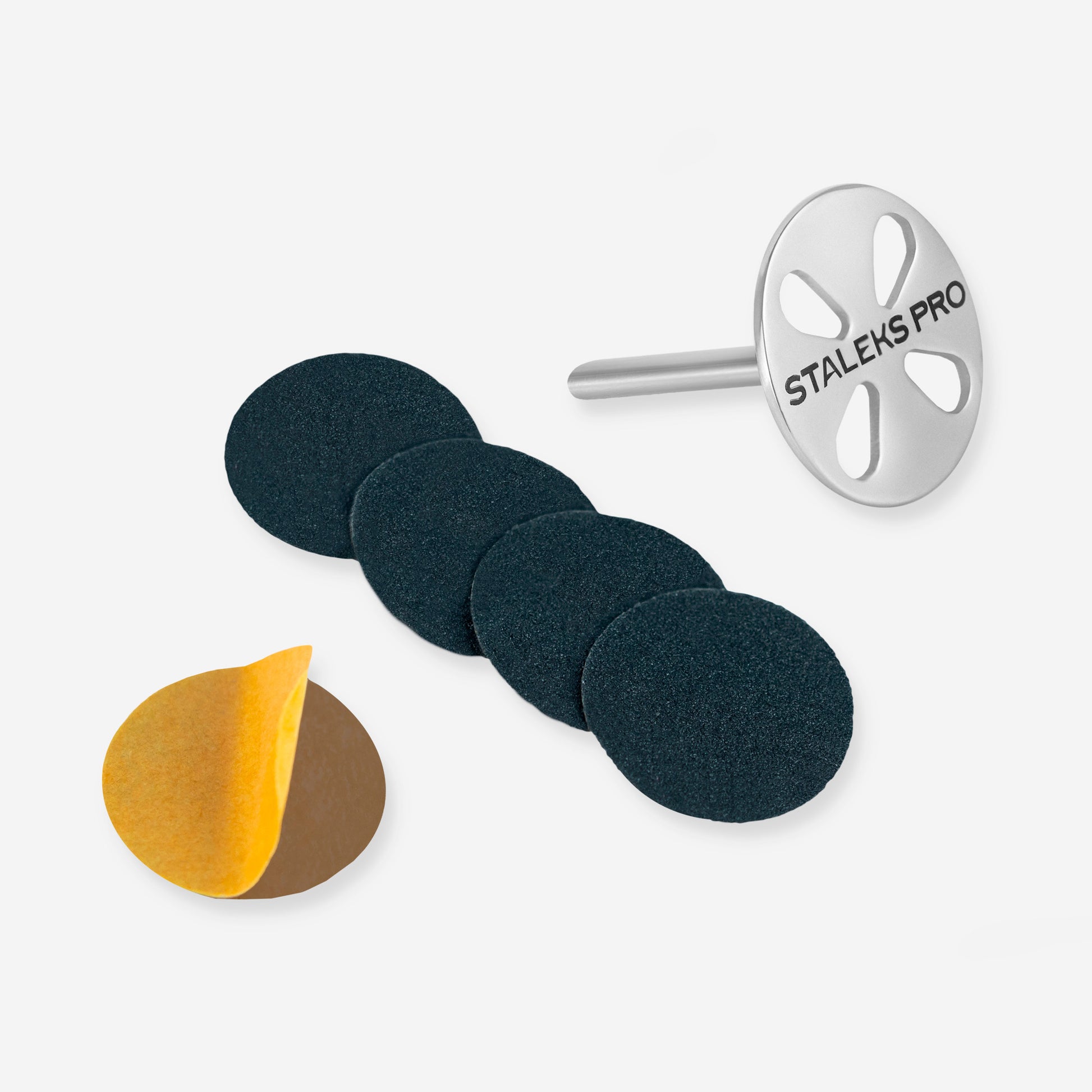 Elongate pedicure disc PODODISC STALEKS PRO L and set of disposable file 180 grit 5 pc (25 mm) image 2