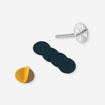 Pedicure disc PODODISC STALEKS PRO S and set of disposable file 180 grit 5 pc (15 mm) image 2