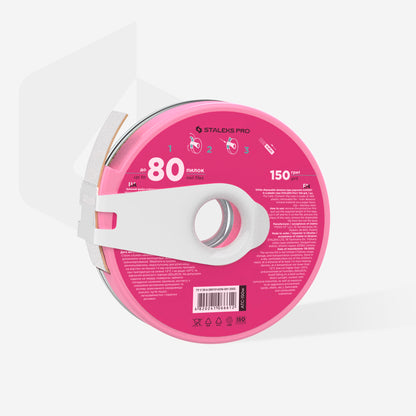 White disposable abrasive tape papmAm EXPERT in a plastic case STALEKS PRO 150 grit image 1