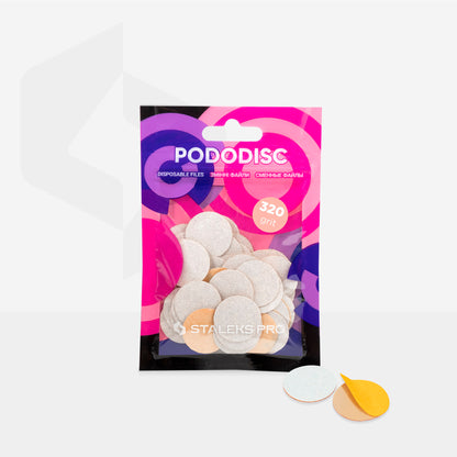 White refill pads for pedicure disc Pododisc Staleks Pro M, 320 grit (50 pc) image 2