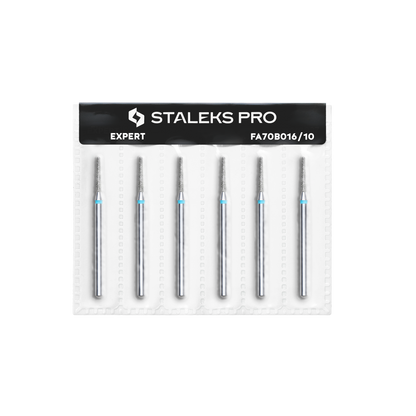 Diamond nail drill bit, "frustum", blue, head diameter 1.6 mm/ working part 10 mm (6 pcs) image 2